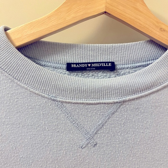 Brandy Melville Baby Blue Sweatshirt 🤎 One Size - Picture 3 of 4